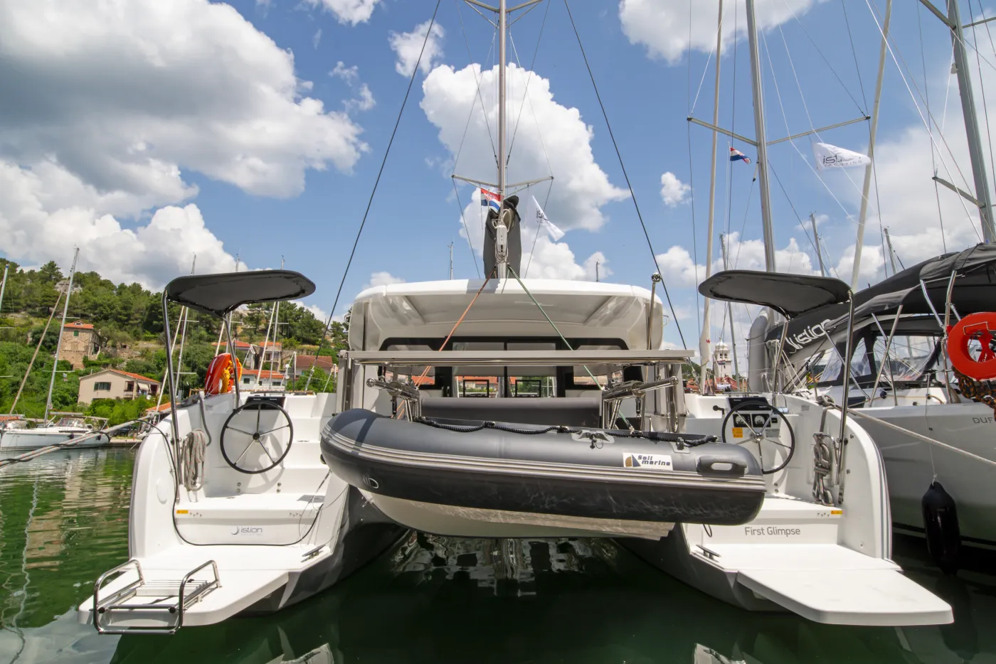First Glimpse - Catamaran in Skradin
