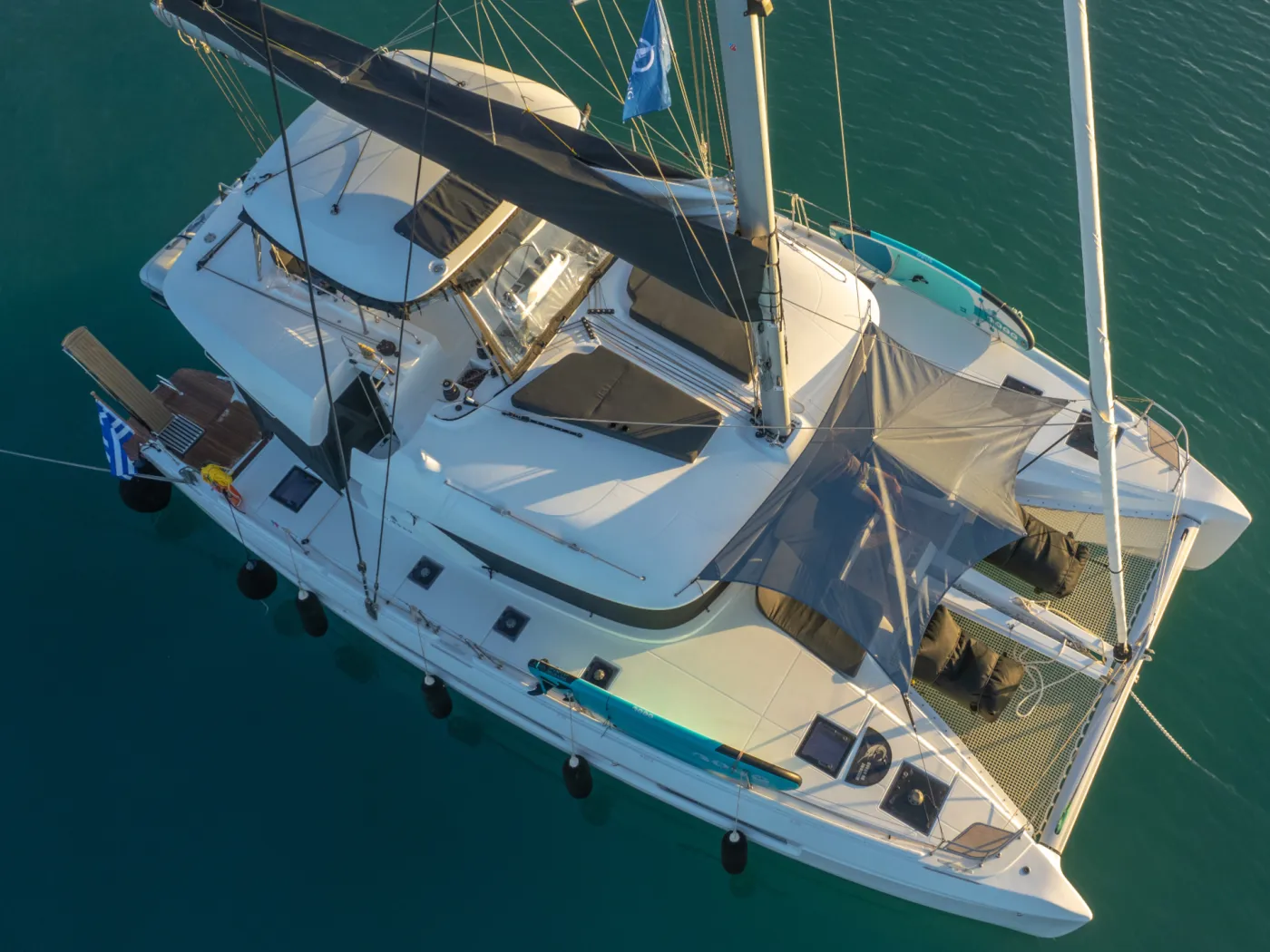 AEGEUS (A/C, Gen, W.Maker, Teak cockpit, underwater lights) - Catamaran in Pireas