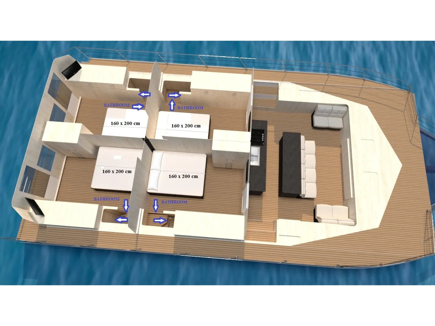 UPWIND (Cabin 1) - Katamaran içinde Trogir