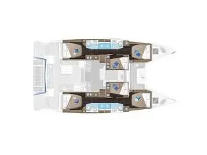 Margeo XIX (A/C, GENERATOR, WATER MAKER, ICE MAKER, DISHWASSER, HARD BIMINI TOP) - Katamaran içinde Alimos