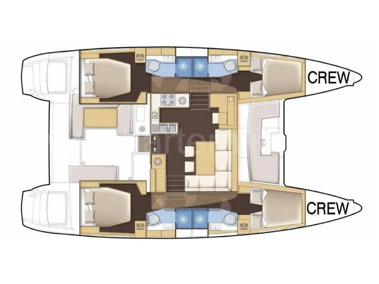 Cabin 3 - Catamaran in Lefkada