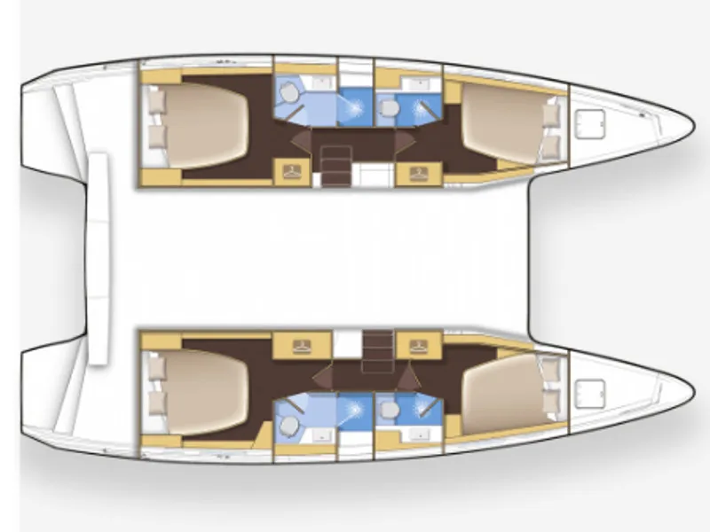 No Name: Forward Cabin #1 (Cabin Charter 2 pax) FULLY CREWED, ALL EXPENSES - Katamaran içinde Lefkada