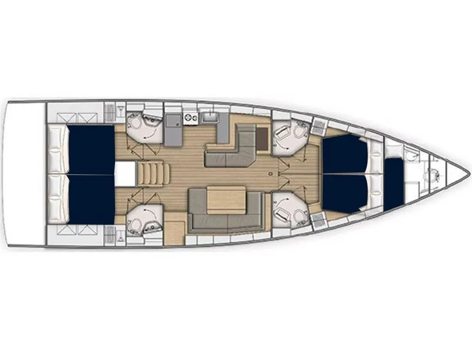Sunsail 52.4 Premium - Sailboat in Marina