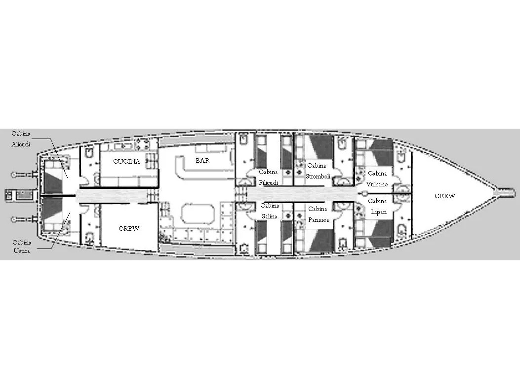 (CabinUstica - double bed) Kaptan Yilmaz II - Gulet in Città metropolitana di Messina