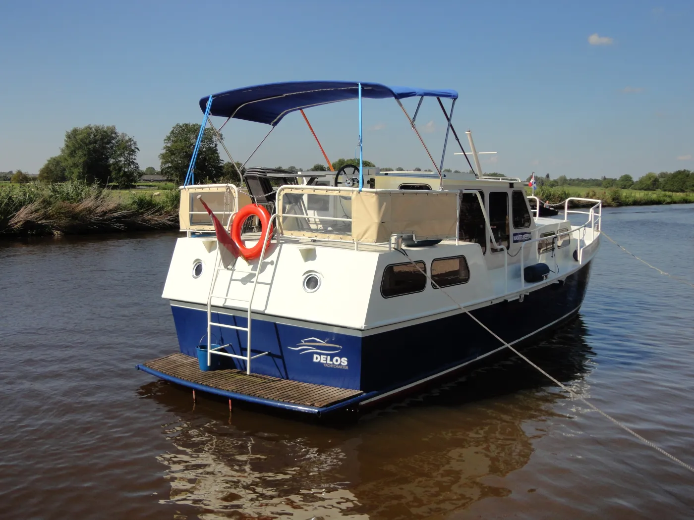 Mantelmeeuw - Motor Yat içinde IJsselstein