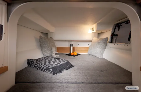 Interior symbol aft cabin slim double berth