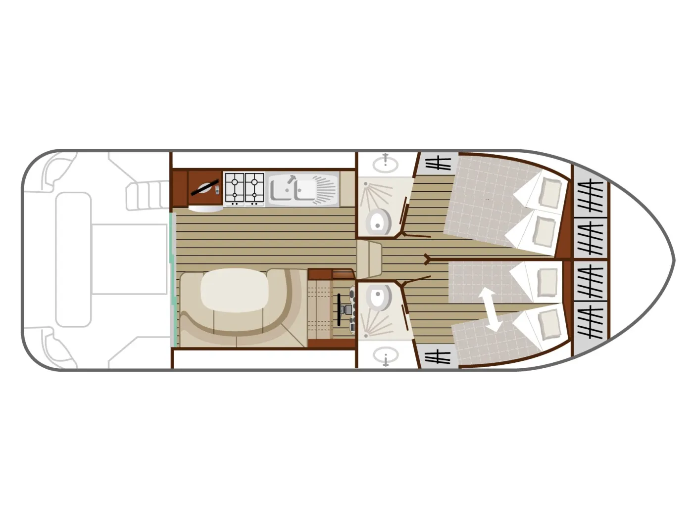 Cruiser Premium 4/6 Pers. - Motor Yat içinde Saint-Nazaire-d'Aude