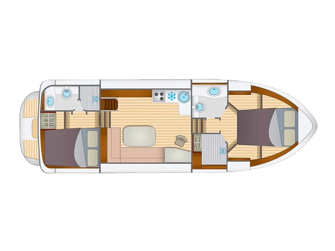Cruiser Premium Steel 4/6 Pers. - Motor Yat içinde Chassey-lès-Scey