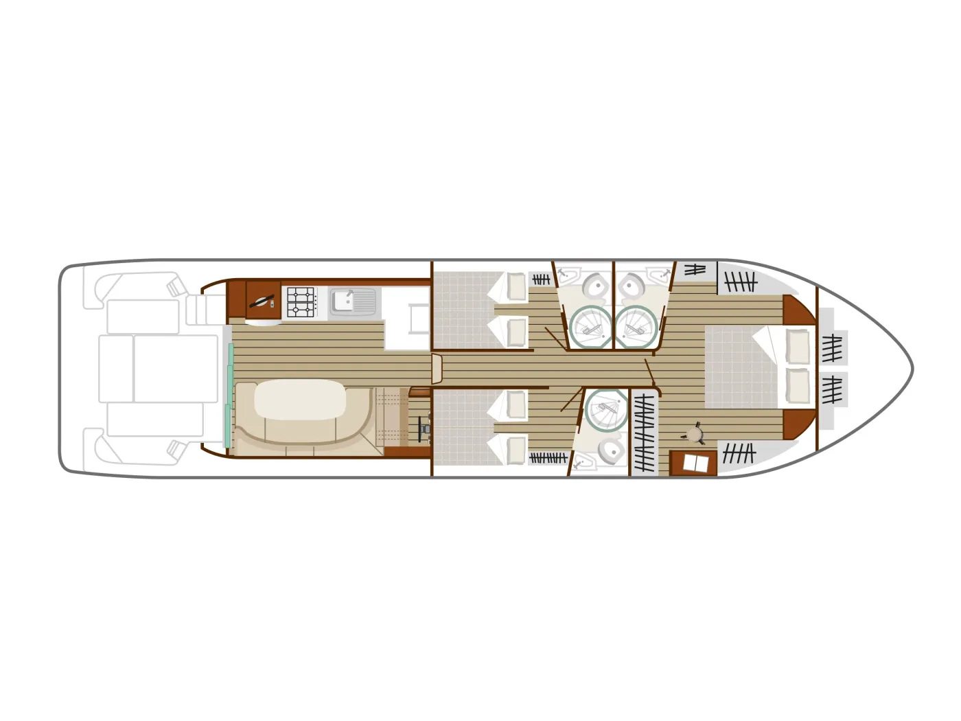 Cruiser Premium+ XL 6/8 Pers. - Motor Yacht in Saverne