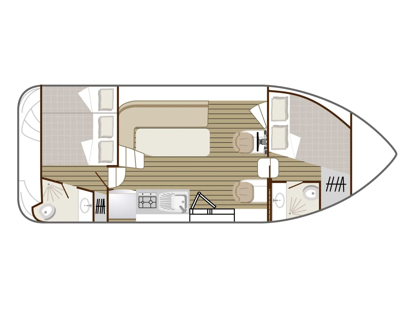 Cruiser Comfort 4/7 Pers. - Motor Yat içinde Buzet-sur-Baïse