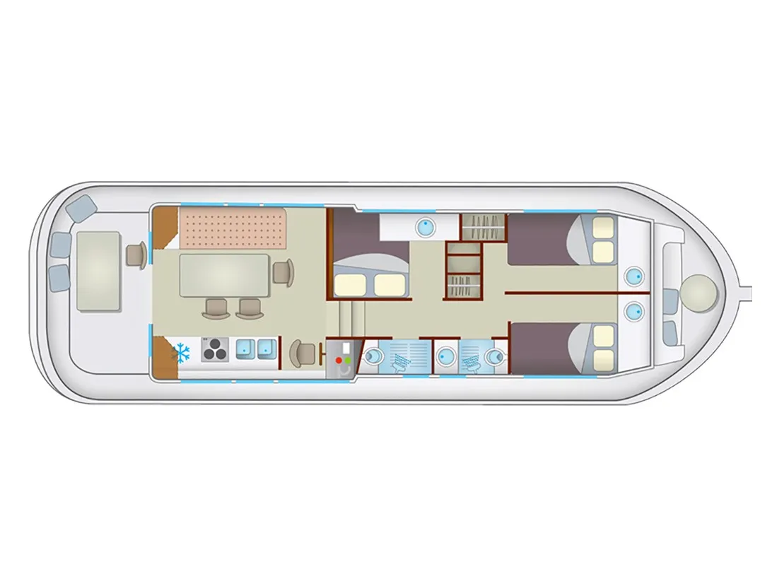 Pénichette Comfort 6/10 Pers. - Diğer içinde Saint-Léger-sur-Dheune