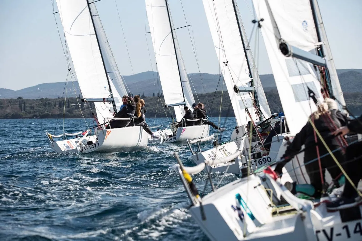Montenegro J70 Racing fleet, 9 boats in Porto Montenegro - Yelkenli içinde Tivat