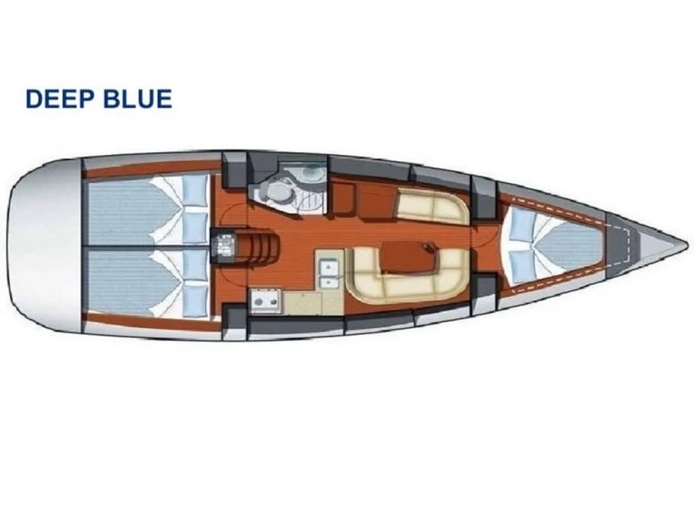 Deep Blue - Sailboat in Achillio