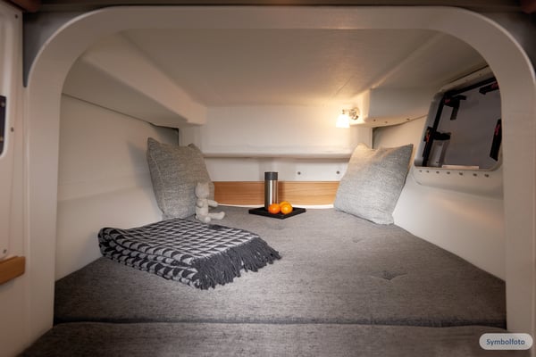 Interior symbol aft cabin slim double berth