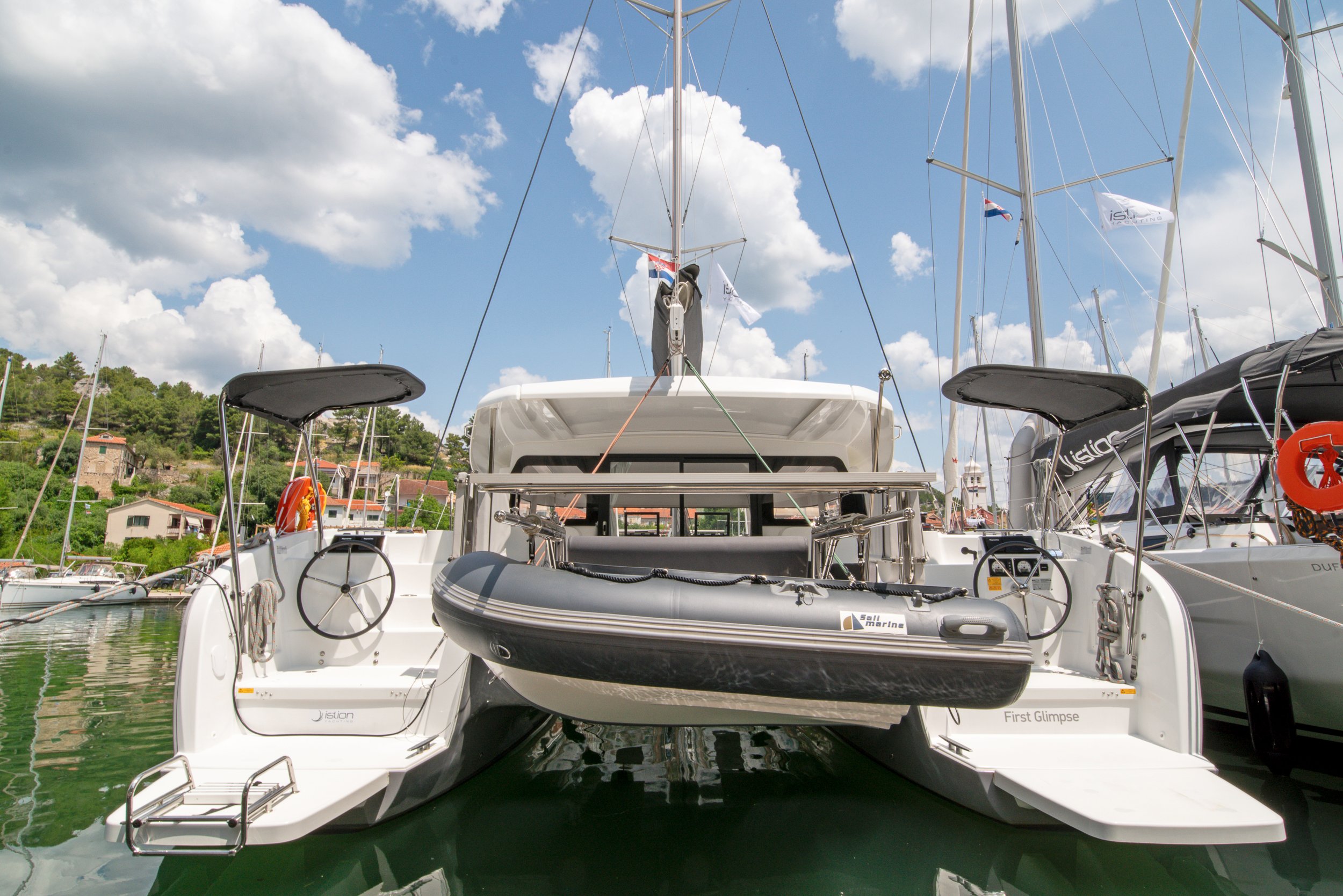 First Glimpse - Catamaran in Skradin