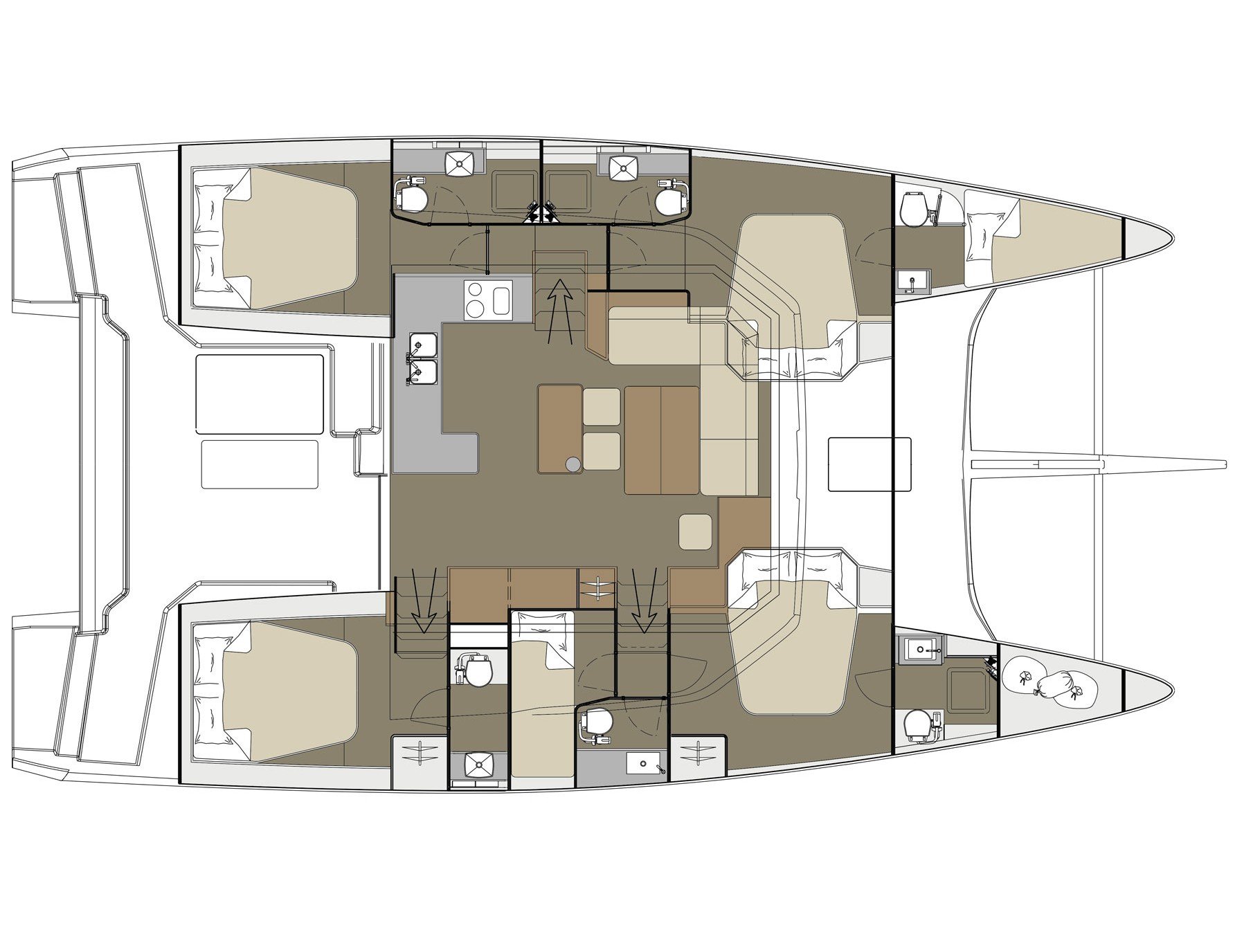 Barchetta VII - Katamaran içinde Pireas