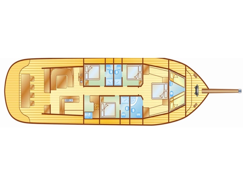 Xenos II Cabin 4 - Standard - Gulet in Eskiçeşme