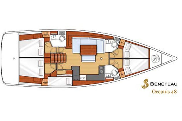 Nabucco: Forward Cabin #2 (Cabin Charter - 2 pax) Fully Crewed, ALL EXPENSES - Sailboat in Kaštel Gomilica