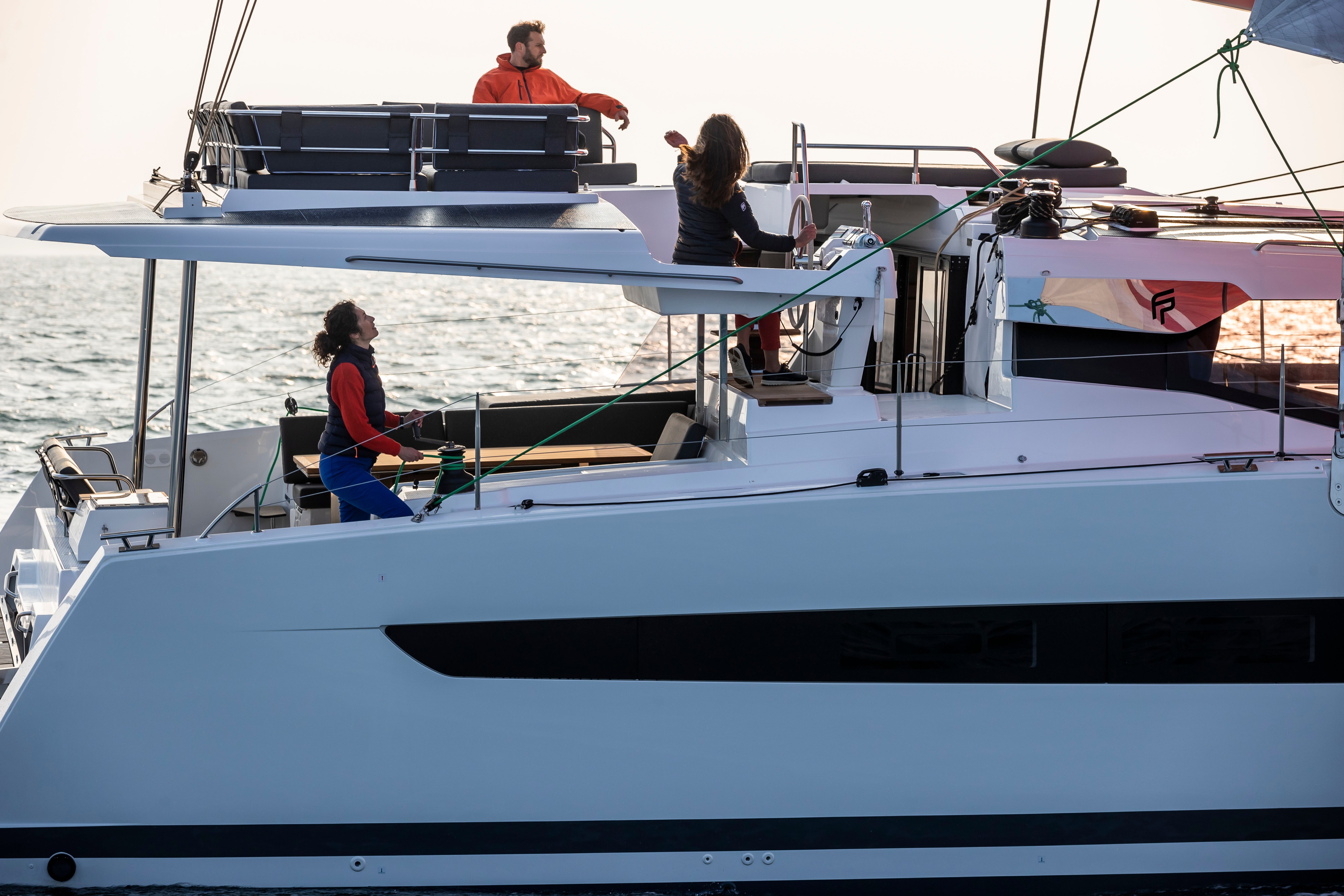 Aerial - Catamaran in Mikonos
